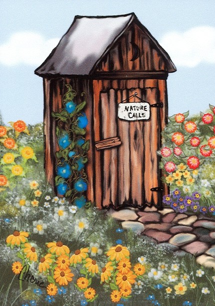 funny outhouse clip art - photo #45